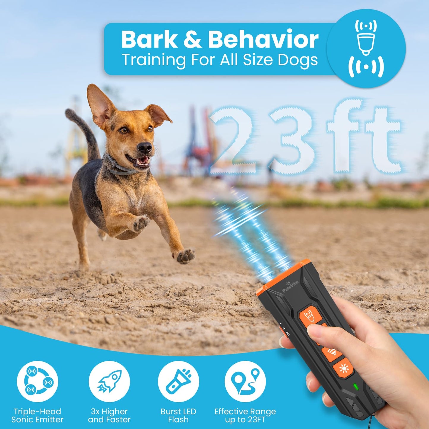 PetsVibe Dog Training, Deterrent and Anti Barking Device