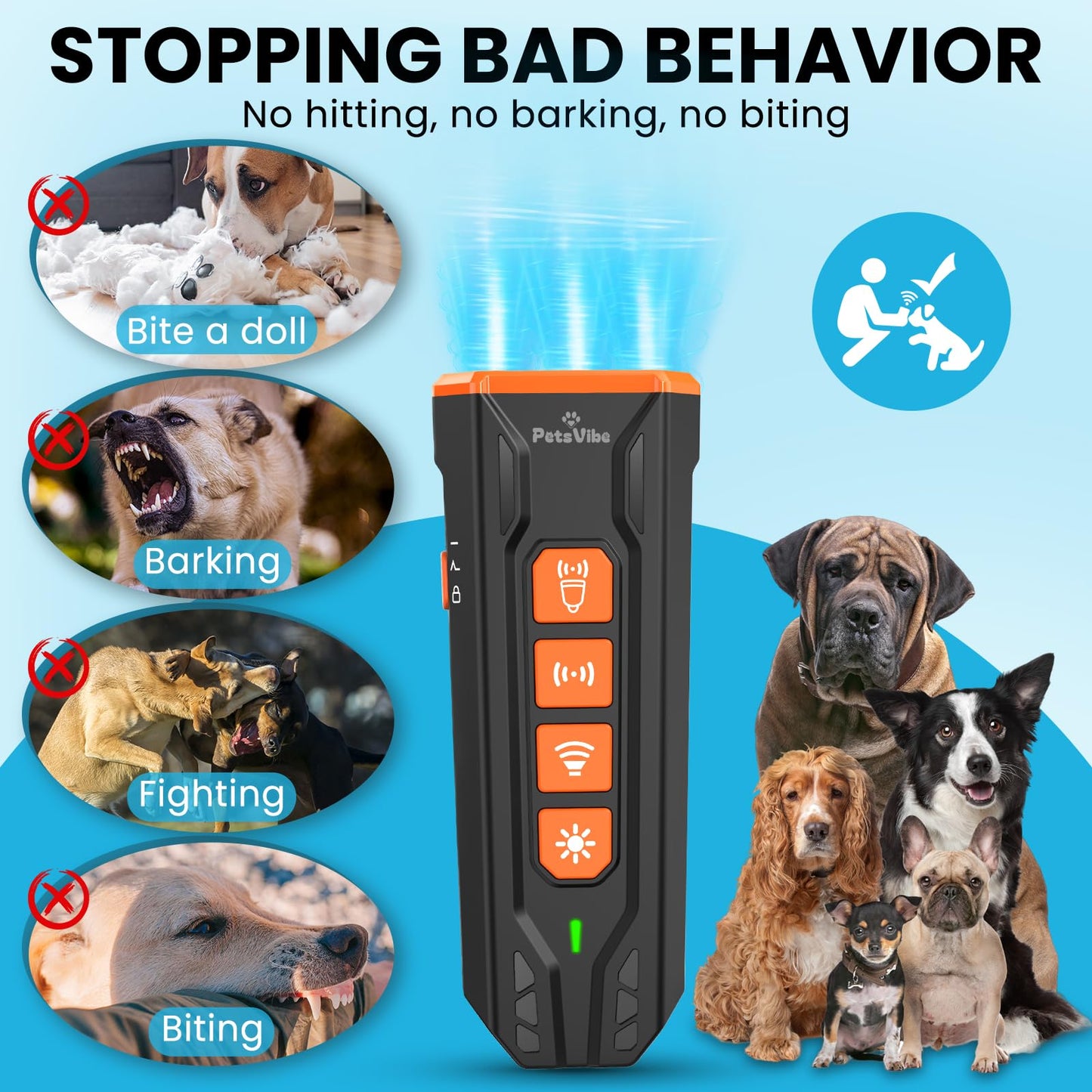 PetsVibe Dog Training, Deterrent and Anti Barking Device