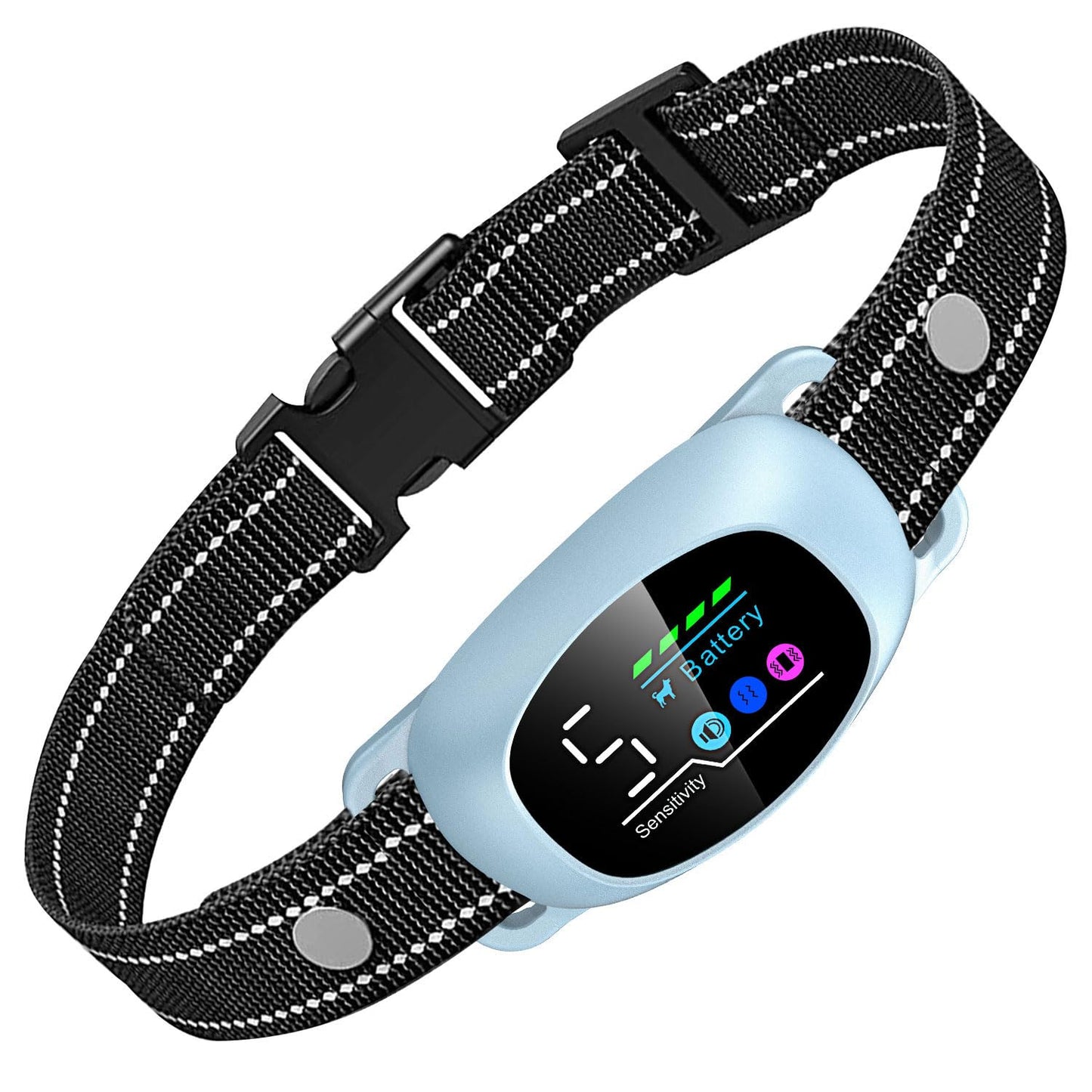 PetsVibe 2-in-1 Anti Bark Collar – Fully Automatic + Optional Manual Remote Control, No Shock, Dual Vibration, 7 Modes, Humane Dog Training, Waterproof, Rechargeable, Cuttable Strap
