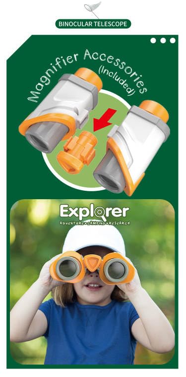 LittleCub Bug Hunting Kits for Children - 10 Pcs Bug Catcher for kids, Kids Insect Explorer kit, Educational Toys includes an Observation Box, Magnifier, Compass, Tweezers, Flashlight, and Net Bag