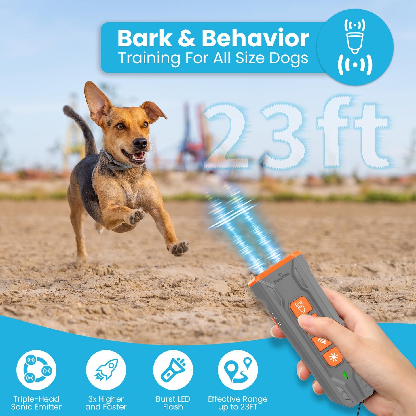 PetsVibe Dog Training, Deterrent and Anti Barking Device